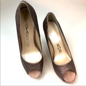 Caparros Glitter Chantelle Peep toe- 7 1/2
